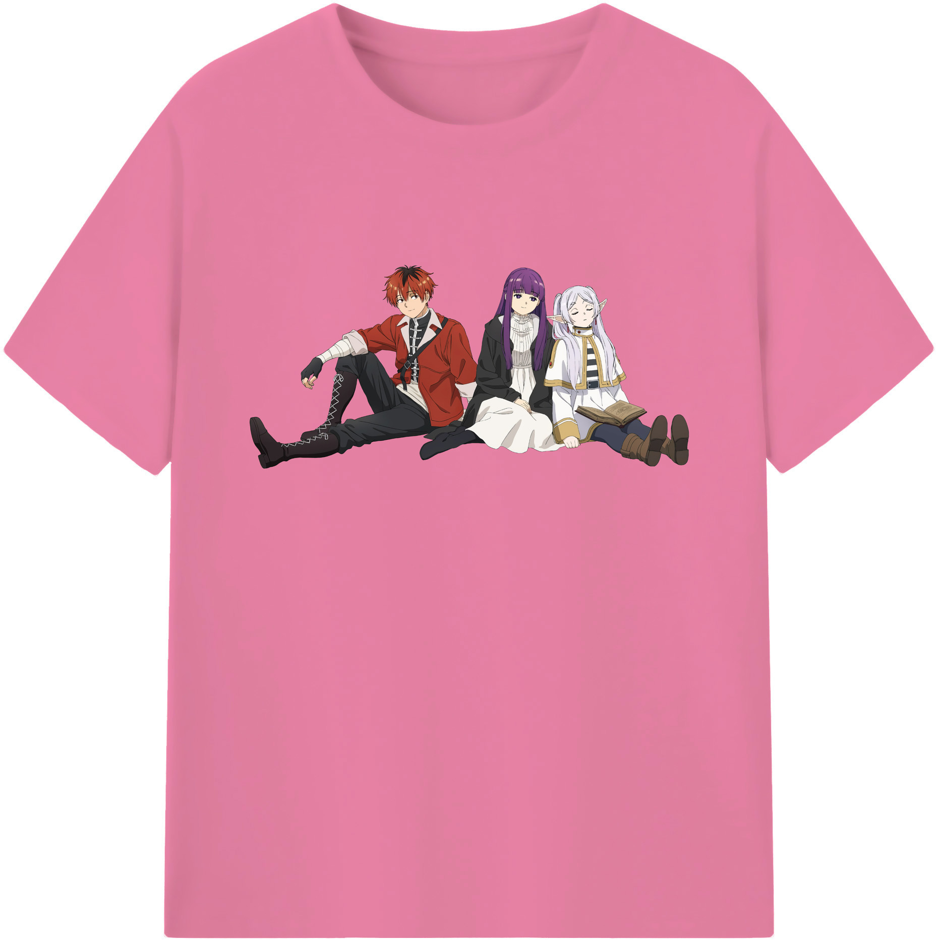 （画像用） 葬送のフリーレン Frieren 綿100％半袖Tシャツ（フロントプリント）